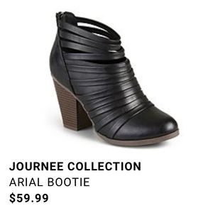 Journee Collection Black Arial Bootie